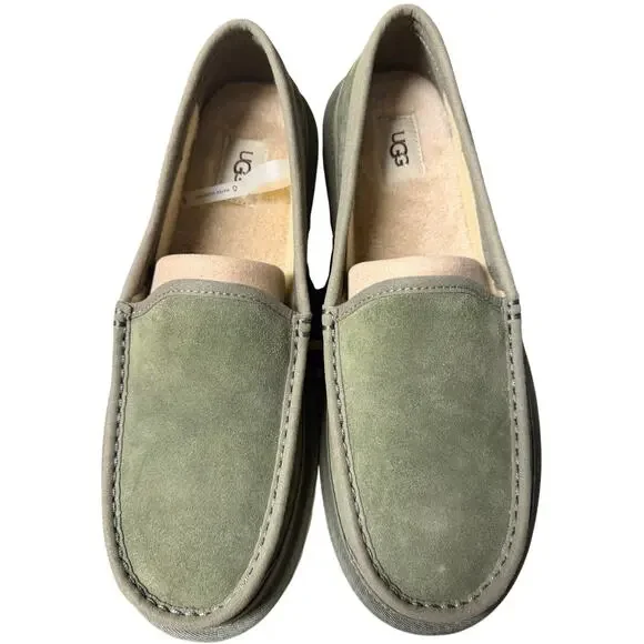 UGG Dex Slip On Loafer Mens 11.5 Moss Green Suede Comfort Casual Shoes New